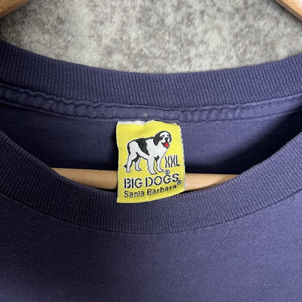 Vintage Big Dogs Shirt Mens 2XL Lead Follow Or Get Out Of The Way Santa Barbara - Picture 3 of 7